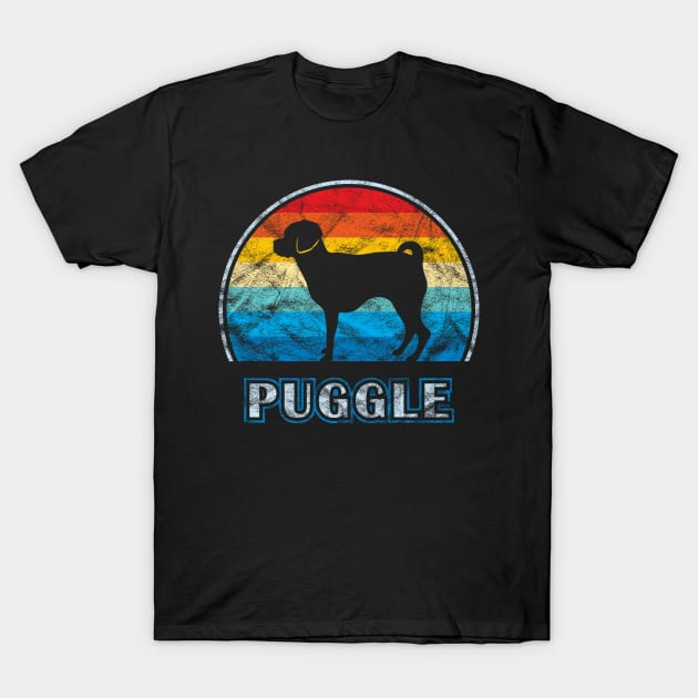 Puggle Vintage Design Dog T-Shirt by millersye